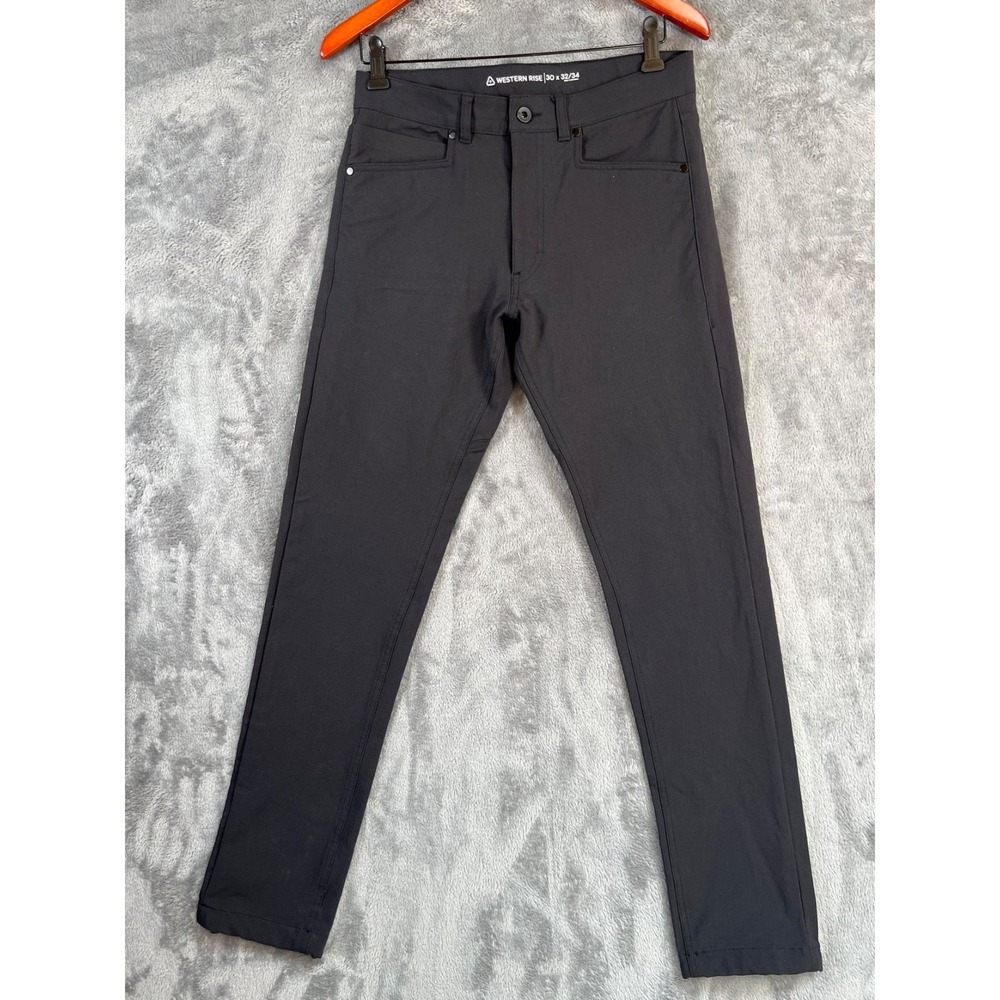 Western Rise Diversion Pant Mens 30x32 Black Performance Stretch Canvas Packable